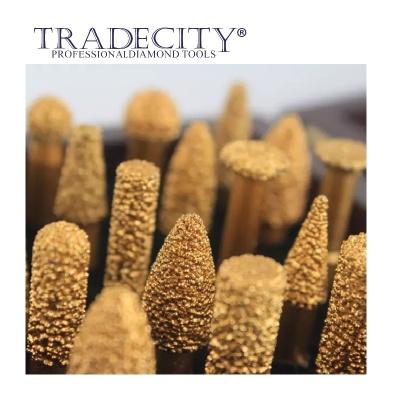 Алмазные фрезерные головки вакуумное спекание. Набор 20 шт.